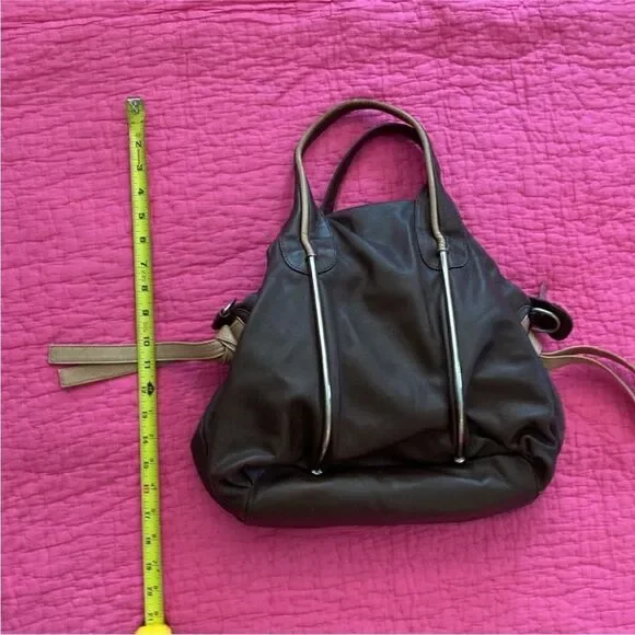 Renato Angi Elegant Brown Leather Tote Bag